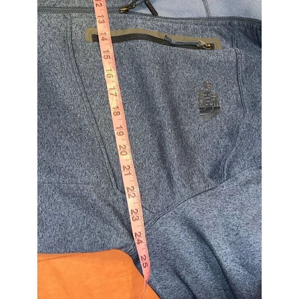 The North Face Mens/Womens 1/4 Zip Pullover XXL Blue Heather Athletic Fit